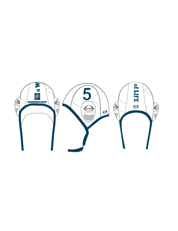 Waterpolo teamset caps wit.         13 caps THUIS