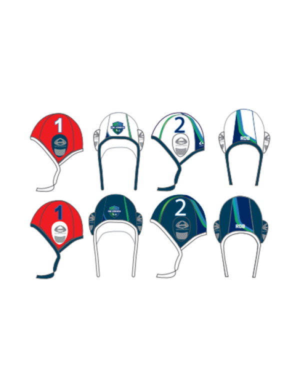 Waterpolo cap set compleet.    26 caps