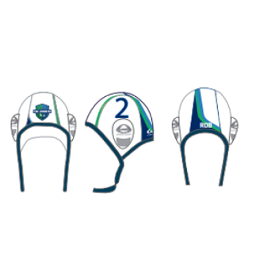 Waterpolo teamset caps wit.         13 caps THUIS